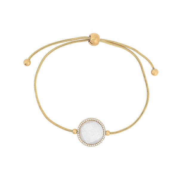 Bracelet Alba réglable en acier rond