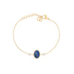 Bracelet Alba en acier pierre naturelle ovale
