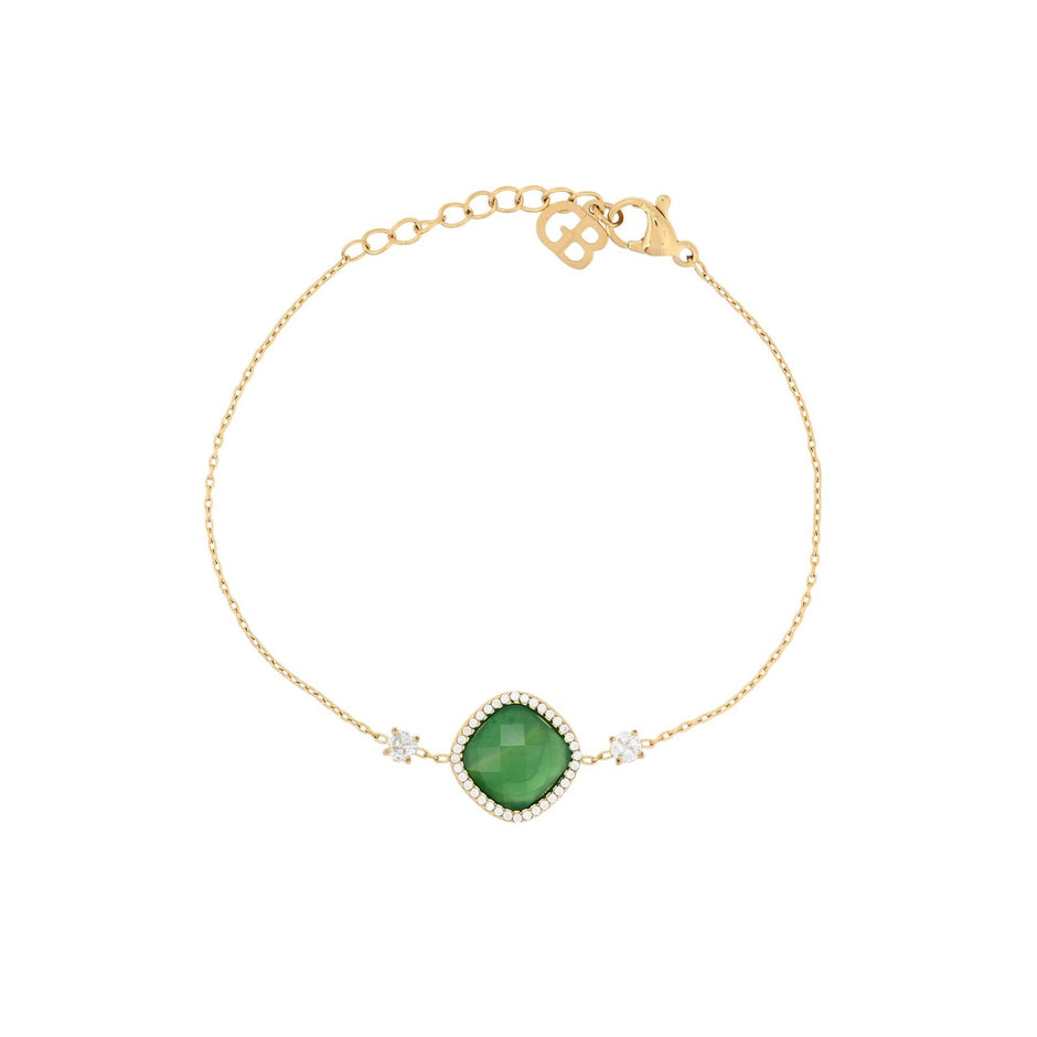 Bracelet Alba en acier pierre naturelle géométrique