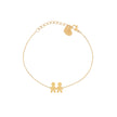 Bracelet Alba en acier avec deux garçons