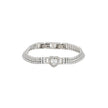 Bracelet Alba en maille avec zirconias et coeur