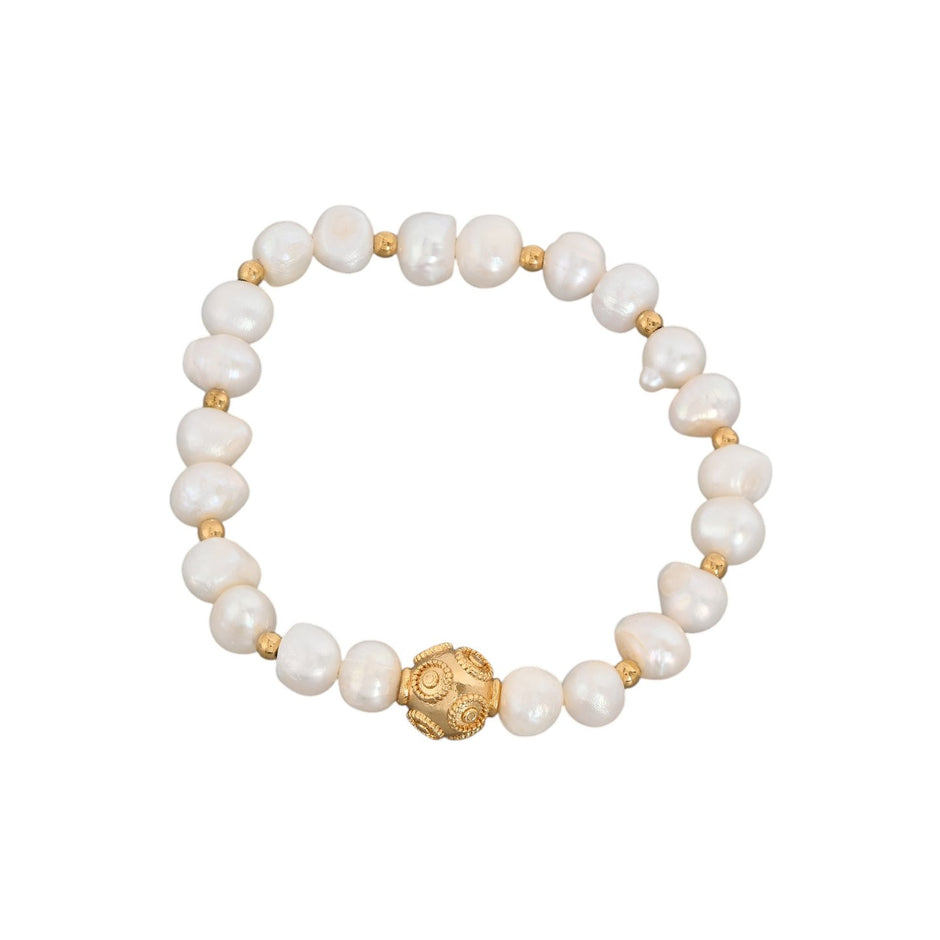 Bracelet perles en plaqué or bola de viana Aria