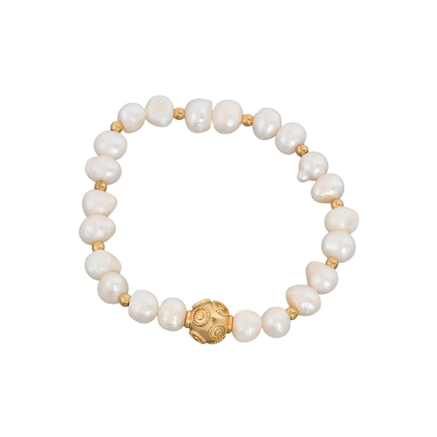 Bracelet perles en plaqué or bola de viana Aria