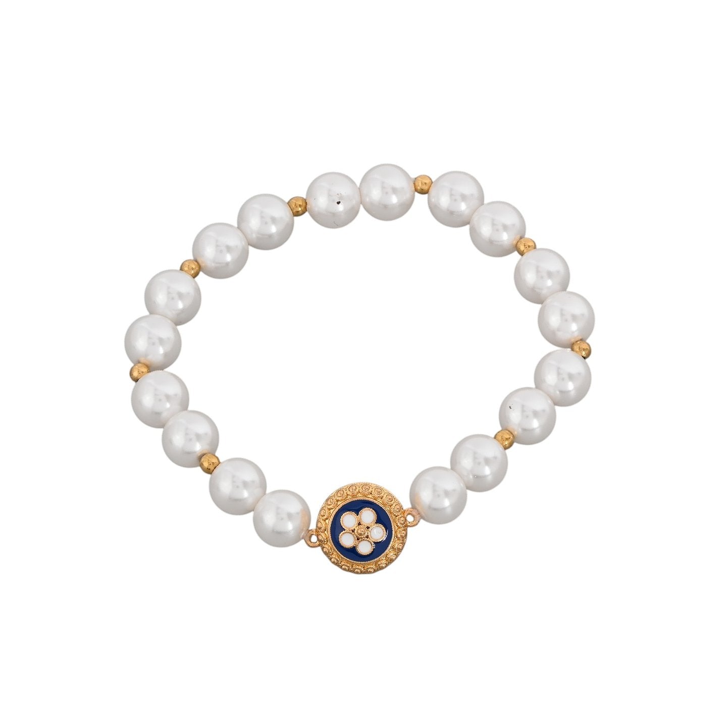 Bracelet Aria Portugal perles et caramujo bleu