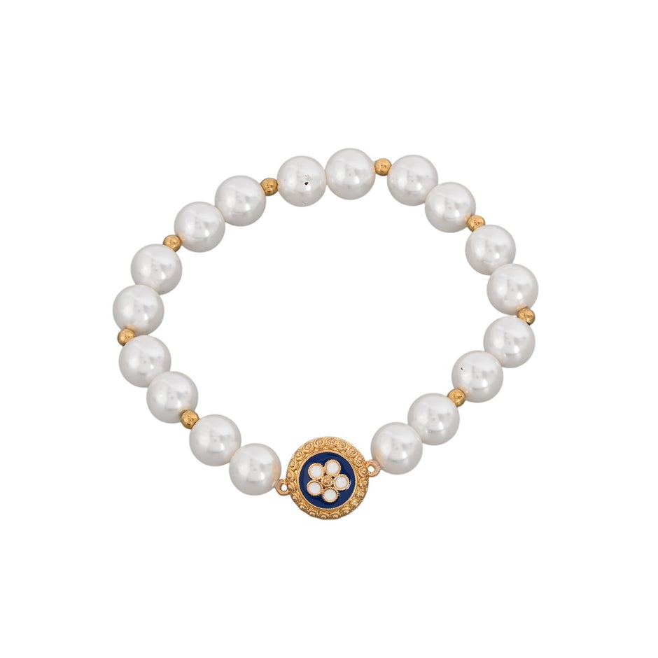 Bracelet Aria Portugal perles et caramujo bleu