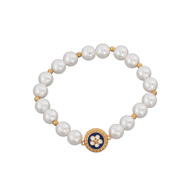Bracelet Aria Portugal perles et caramujo bleu
