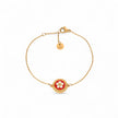 Bracelet plaqué or fleur traditionnel Aria