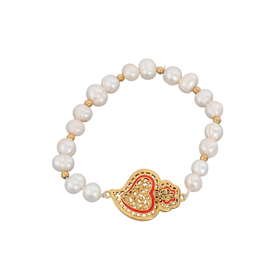 Bracelet semi précieuse coração de viana perles Aria