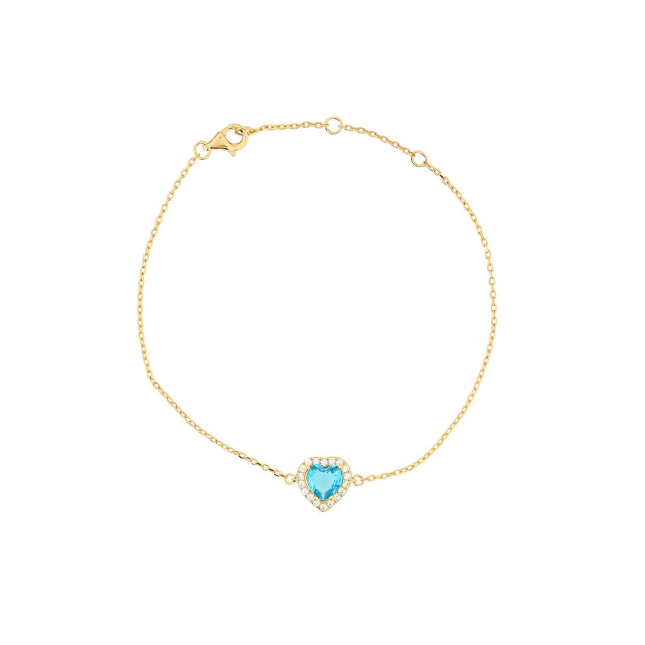 Bracelet Iris S925 coeur bleu