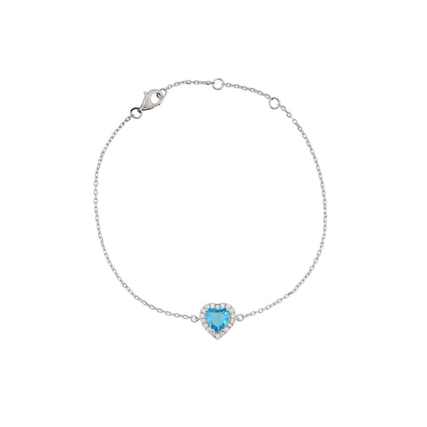 Bracelet Iris S925 coeur bleu