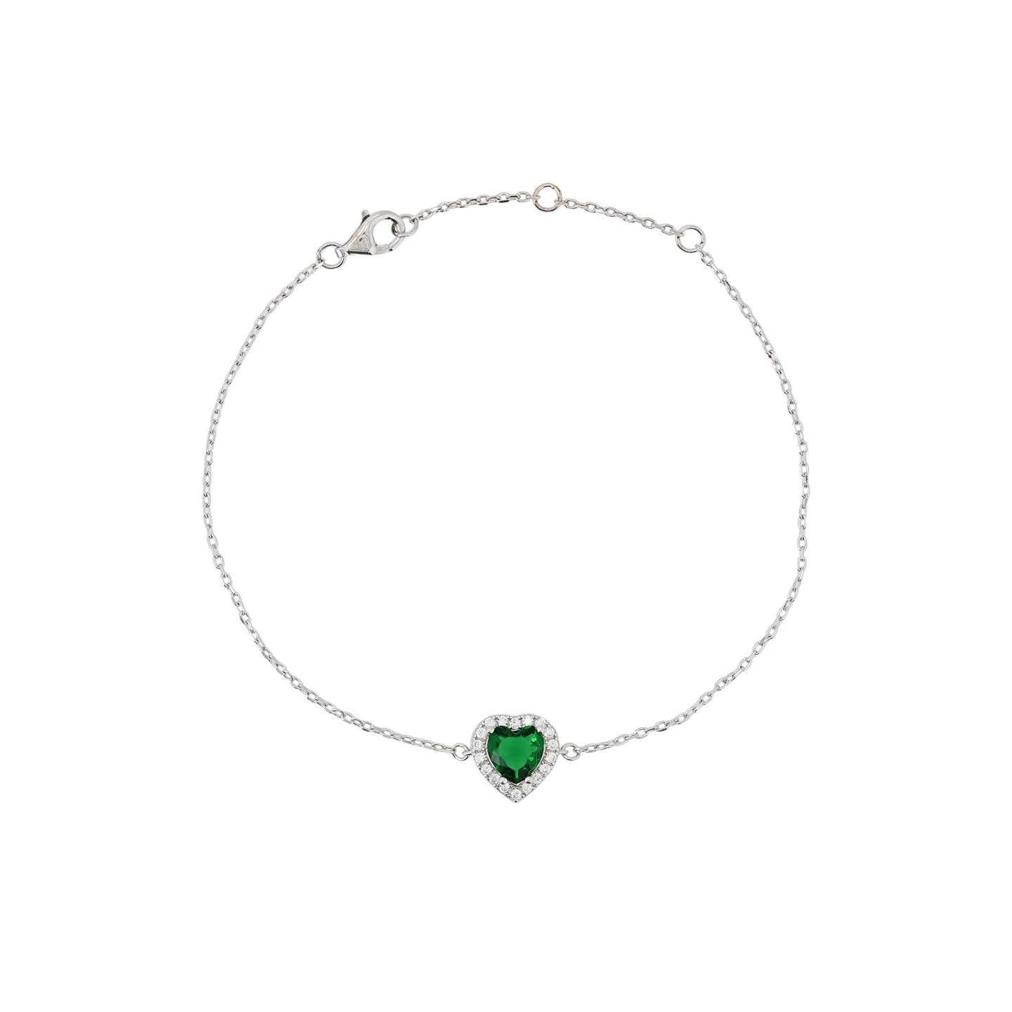 Bracelet Iris S925 coeur vert