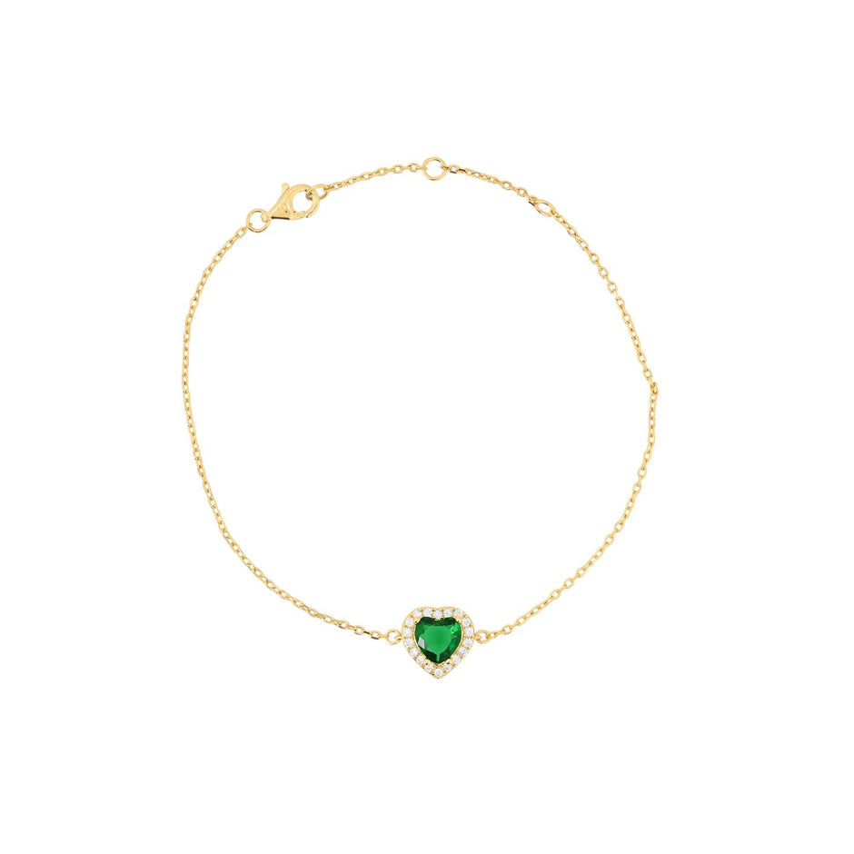 Bracelet Iris S925 coeur vert