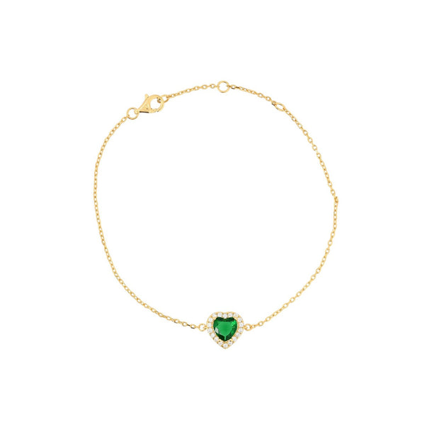 Bracelet Iris S925 coeur vert