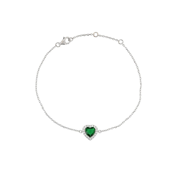 Bracelet Iris S925 coeur vert