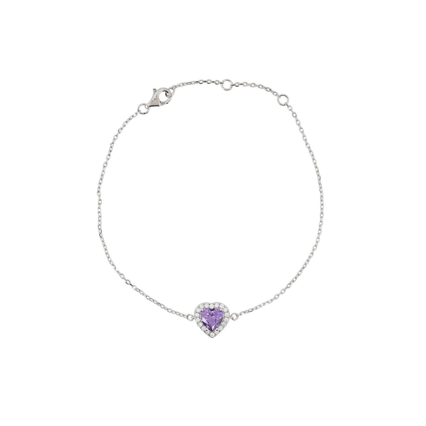 Bracelet Iris S925 cœur lilas