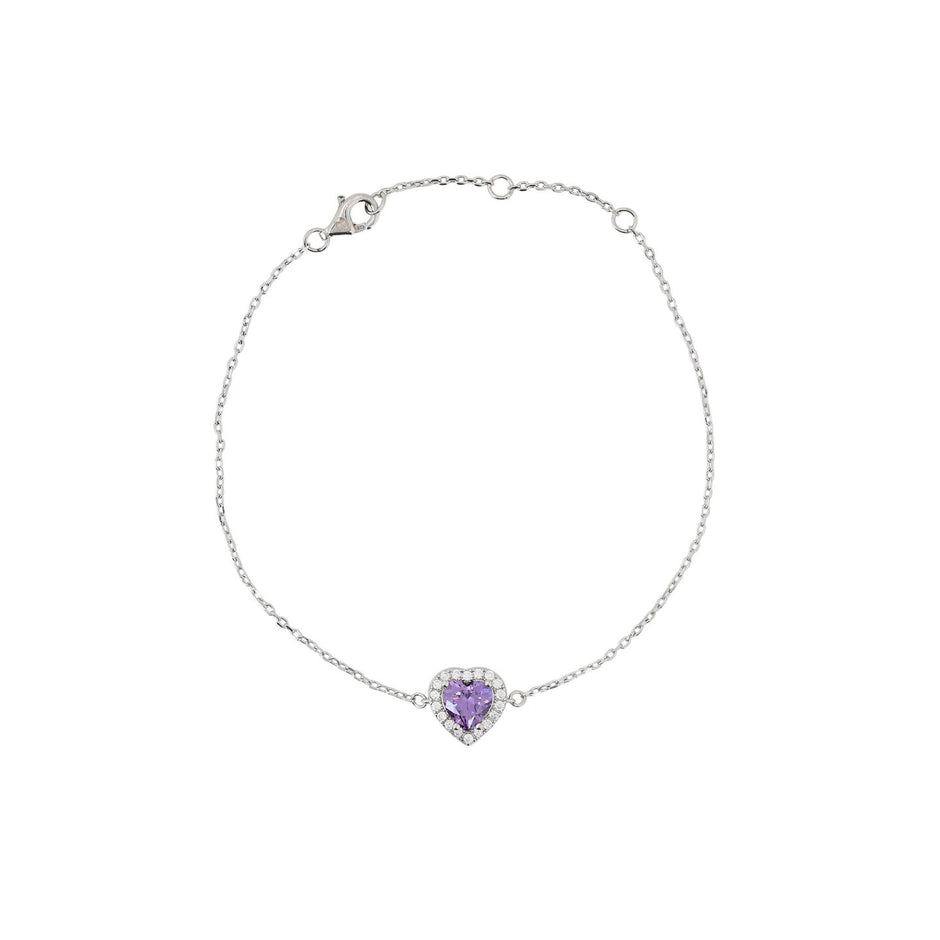 Bracelet Iris S925 cœur lilas