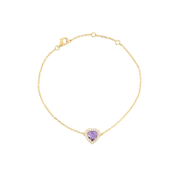 Bracelet Iris S925 cœur lilas