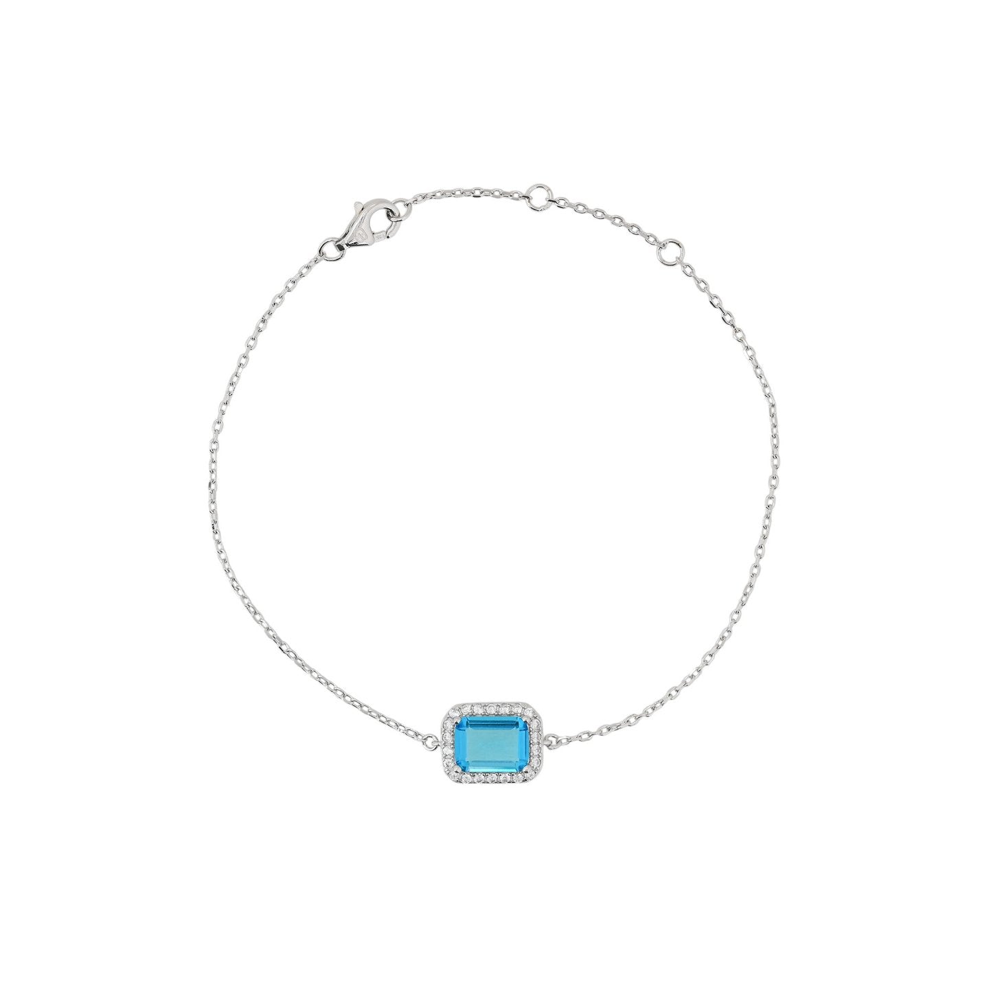 Bracelet Iris S925 rectangulaire bleu