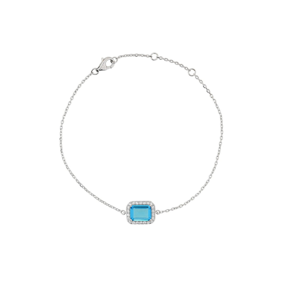 Bracelet Iris S925 rectangulaire bleu