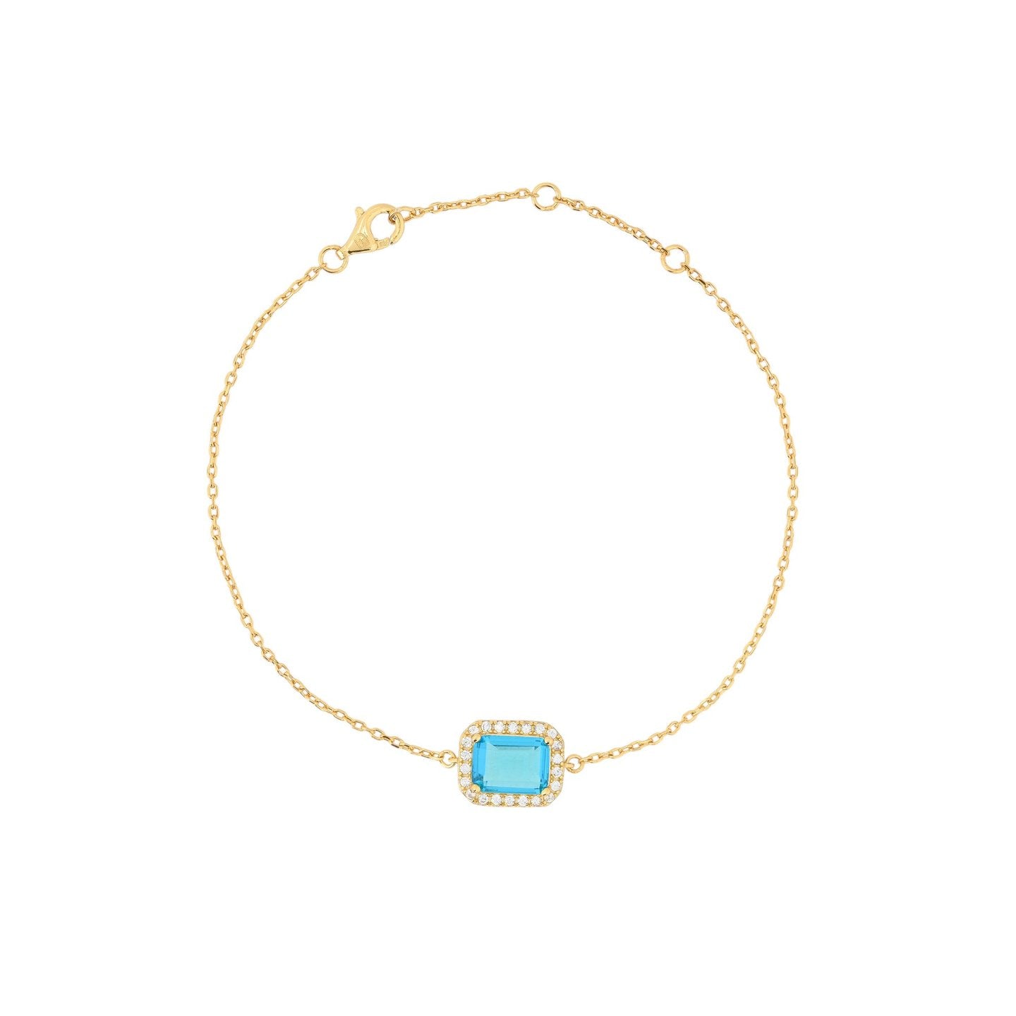 Bracelet Iris S925 rectangulaire bleu