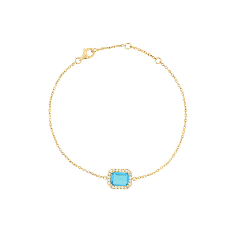 Bracelet Iris S925 rectangulaire bleu