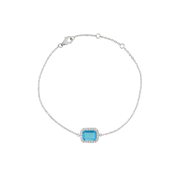 Bracelet Iris S925 rectangulaire bleu