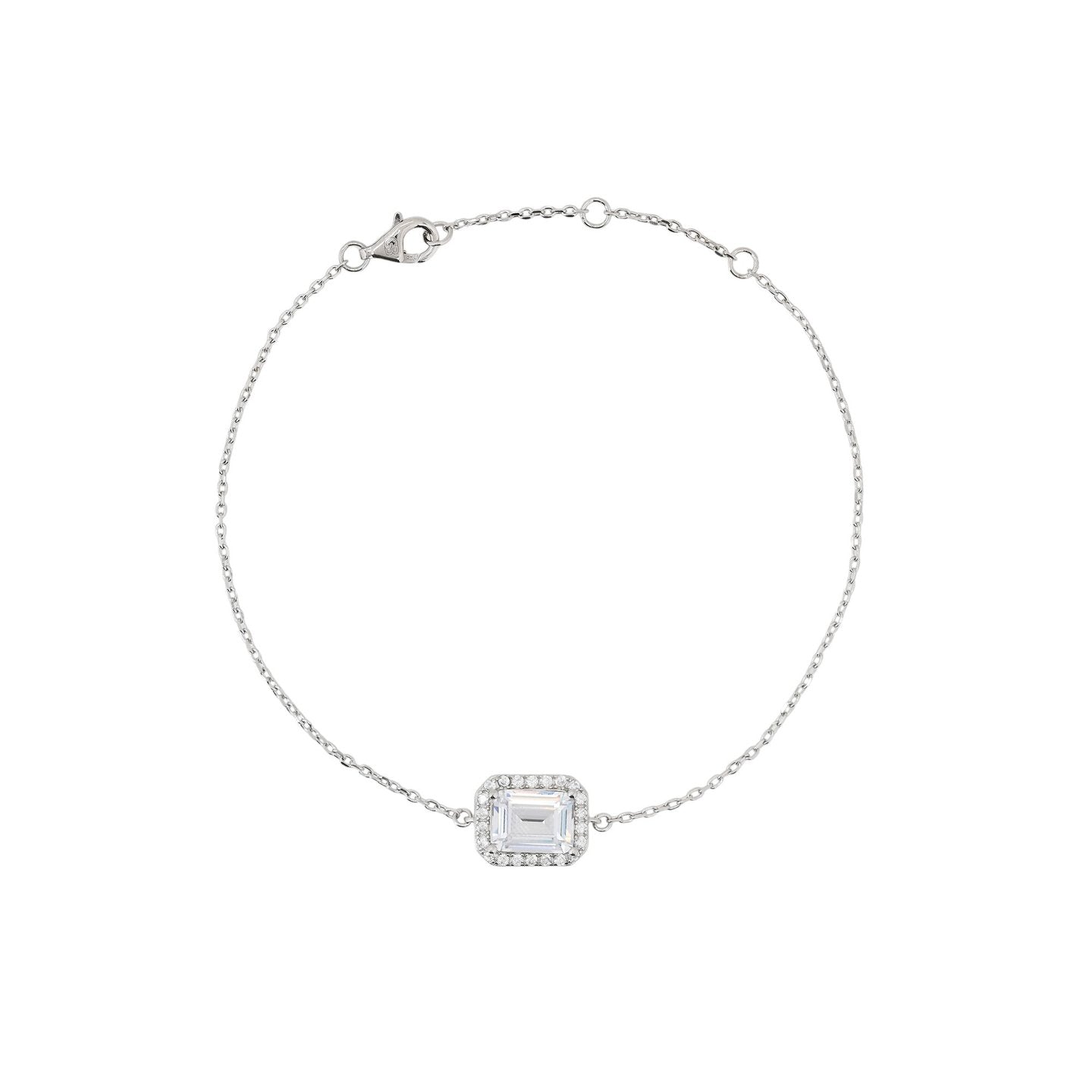 Bracelet Iris S925 rectangulaire transparent