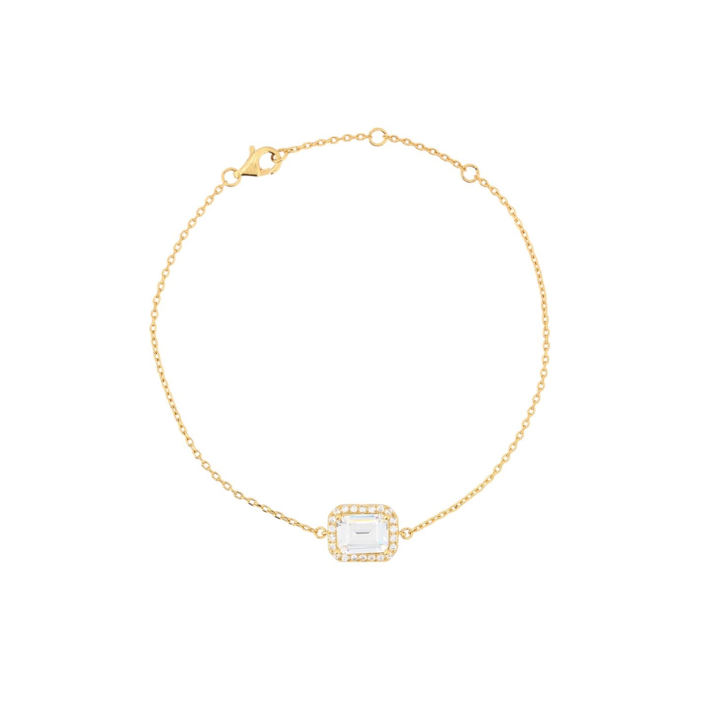 Bracelet Iris S925 rectangulaire transparent