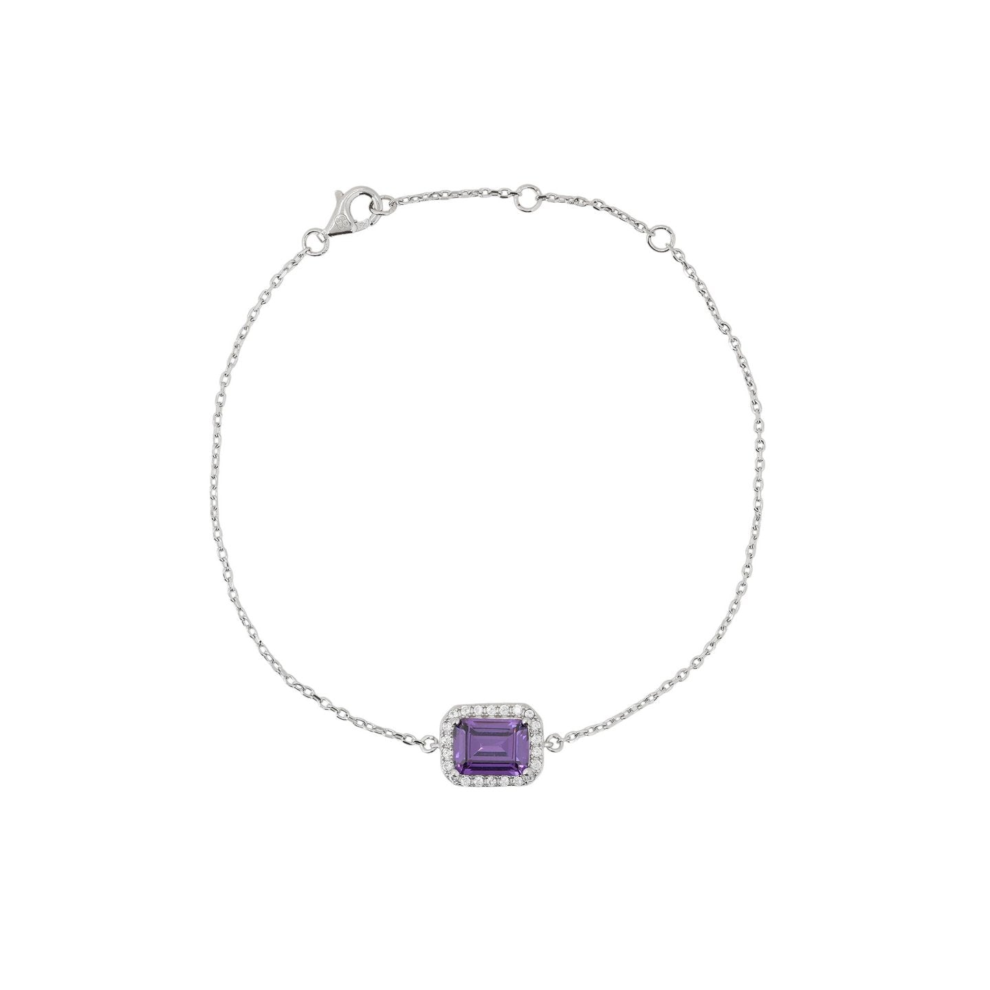 Bracelet Iris S925 rectangulaire lilas