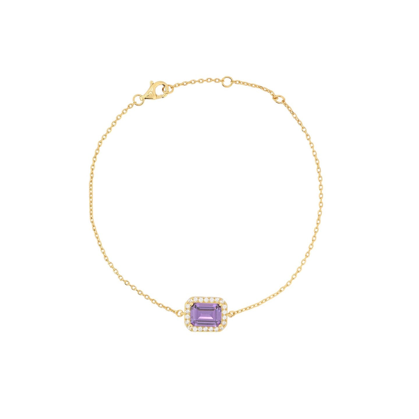 Bracelet Iris S925 rectangulaire lilas
