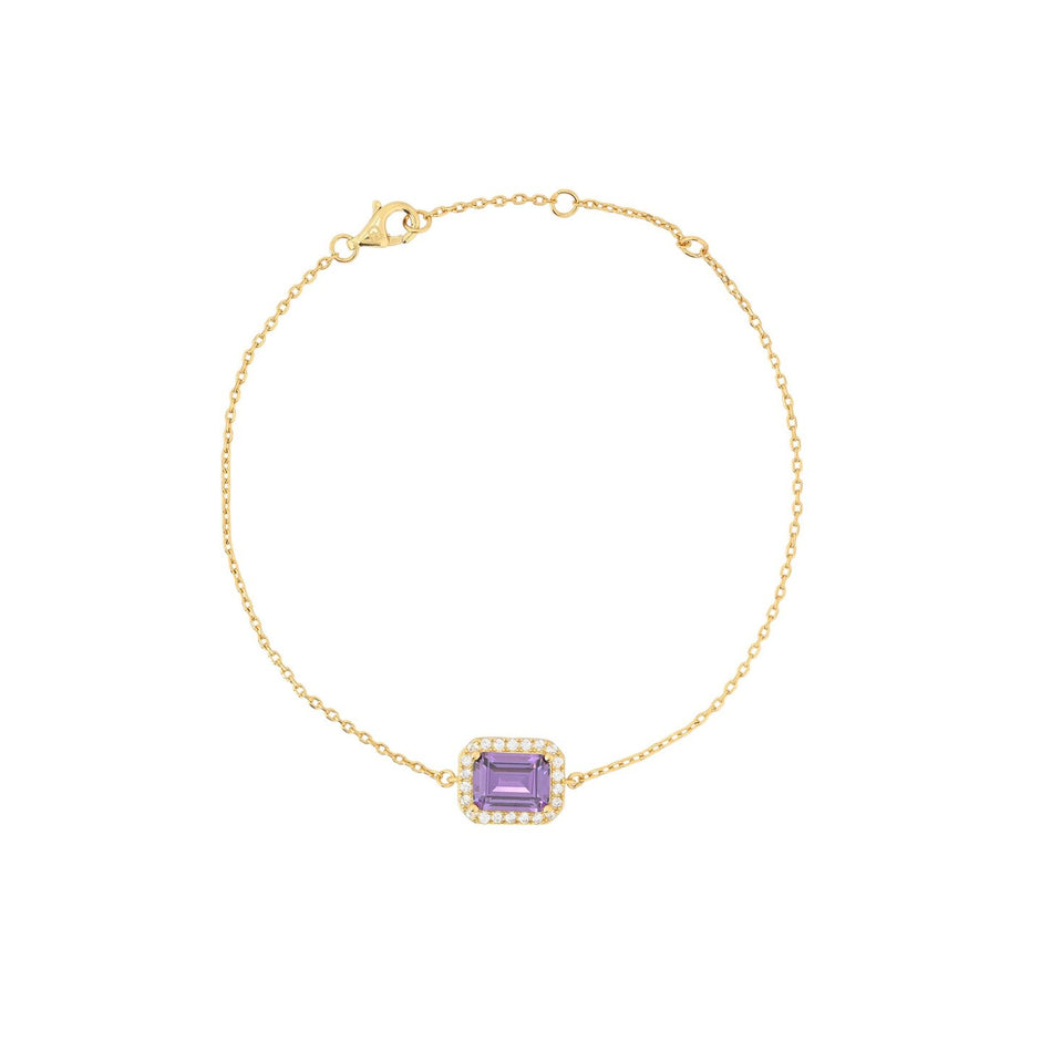 Bracelet Iris S925 rectangulaire lilas