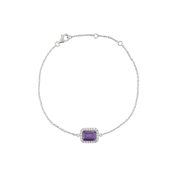Bracelet Iris S925 rectangulaire lilas