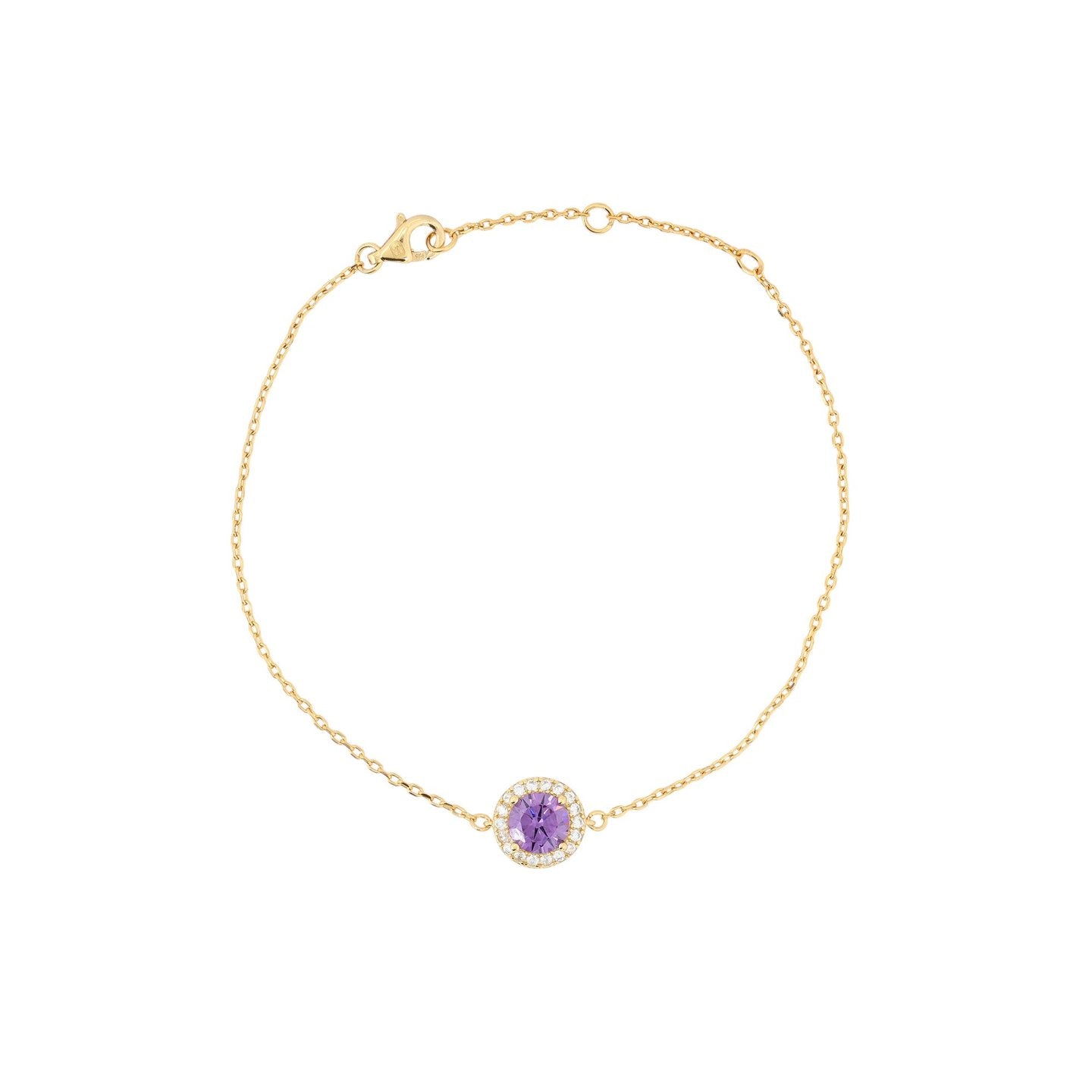 Bracelet Iris rond lilas