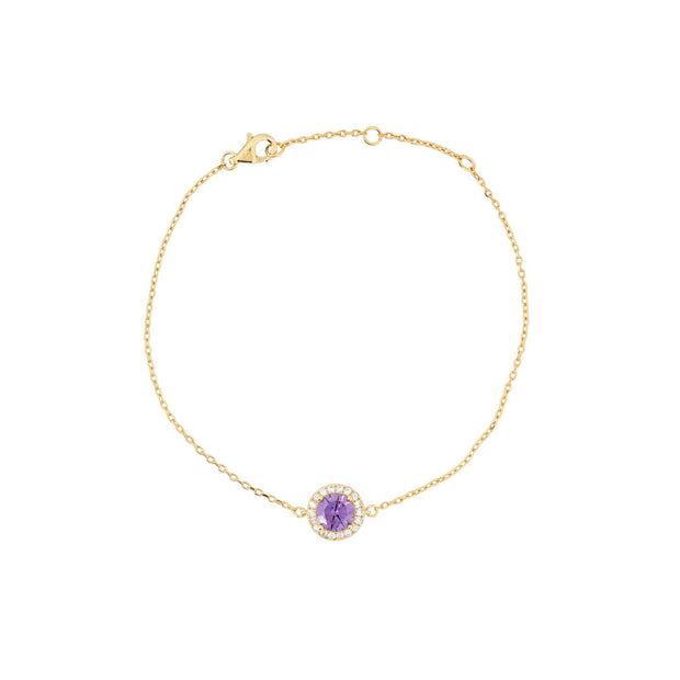 Bracelet Iris rond lilas