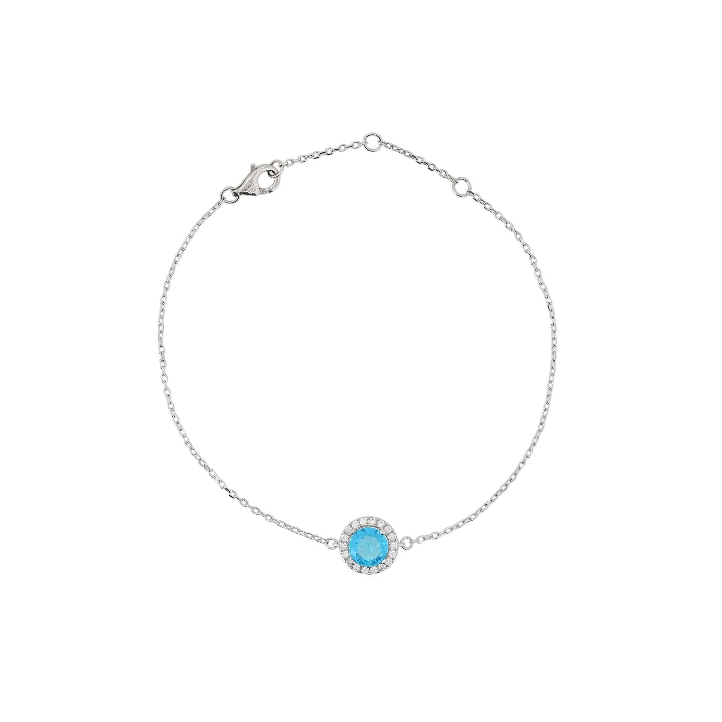 Bracelet Iris rond bleu