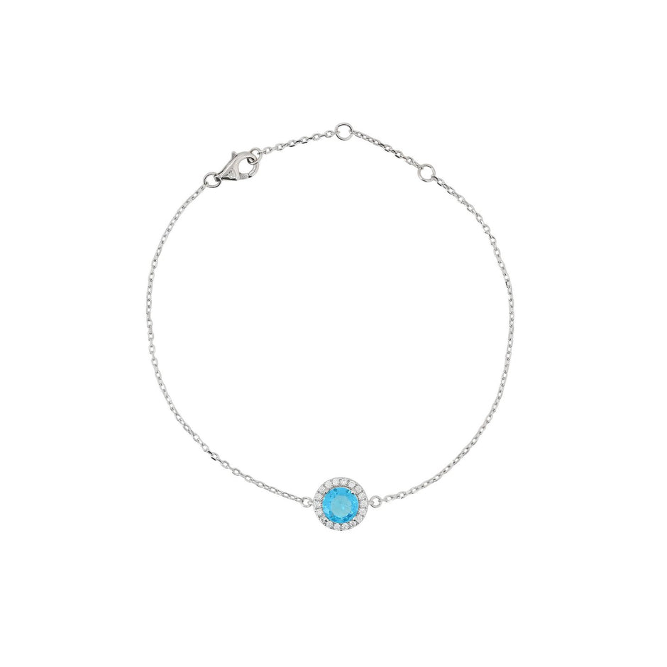 Bracelet Iris rond bleu