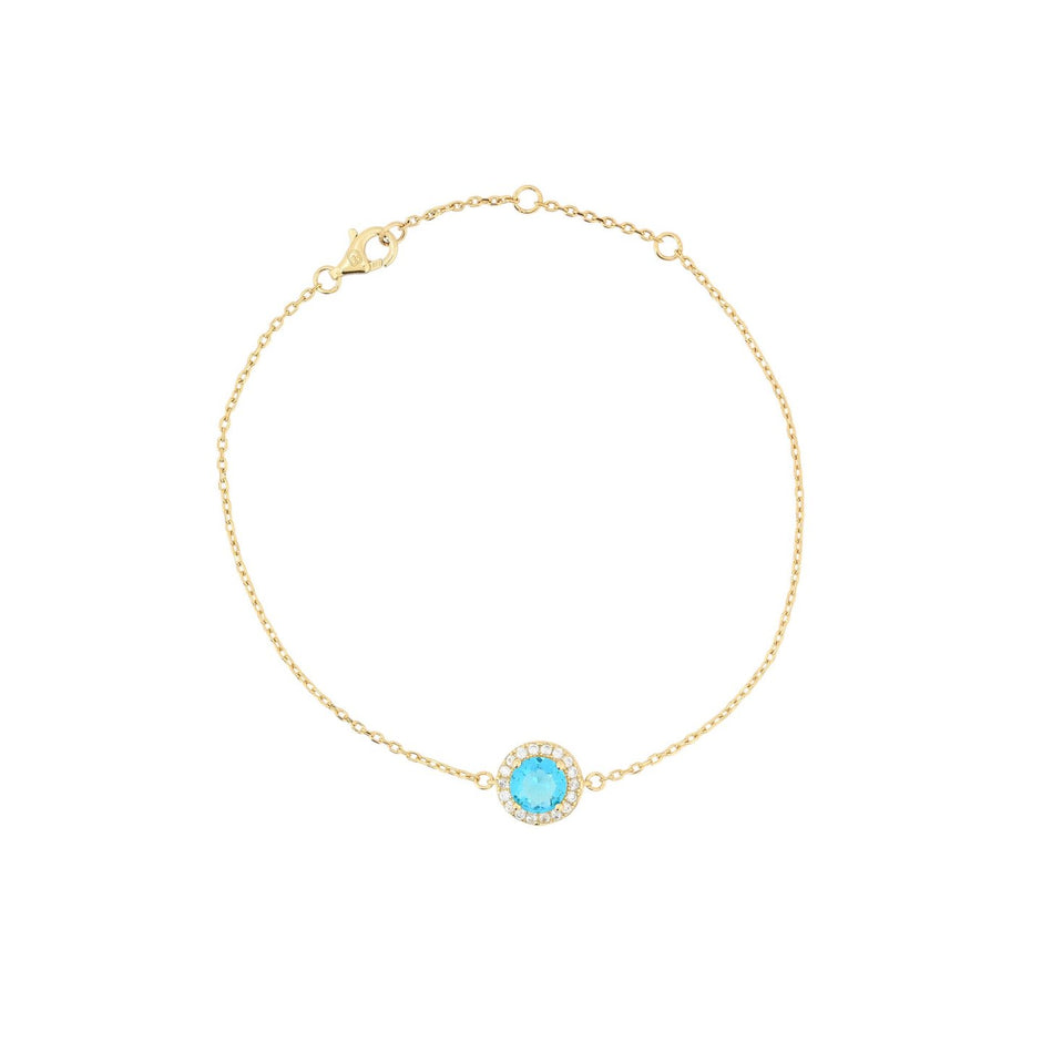 Bracelet Iris rond bleu