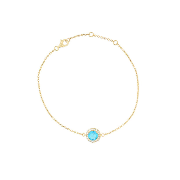 Bracelet Iris rond bleu