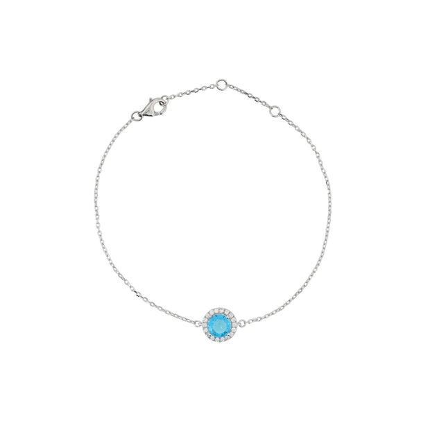 Bracelet Iris rond bleu