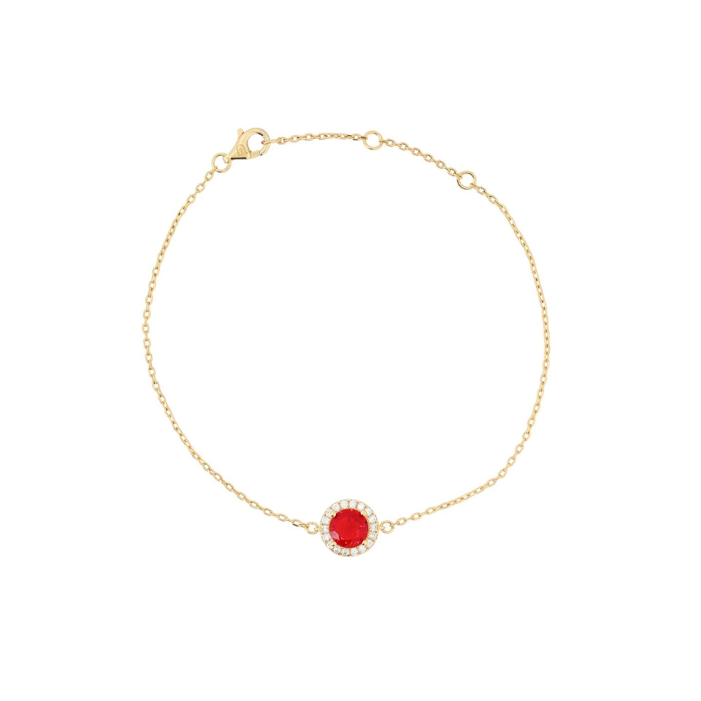 Bracelet Iris rond rouge