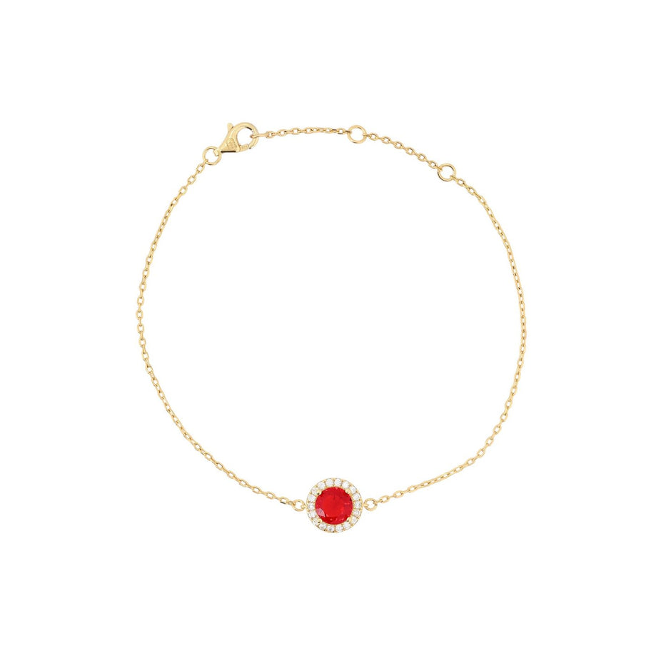 Bracelet Iris rond rouge