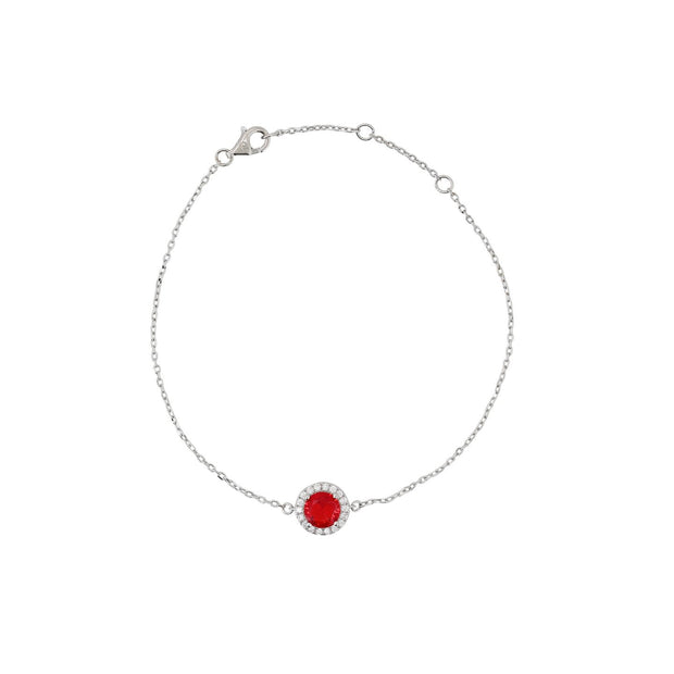 Bracelet Iris rond rouge