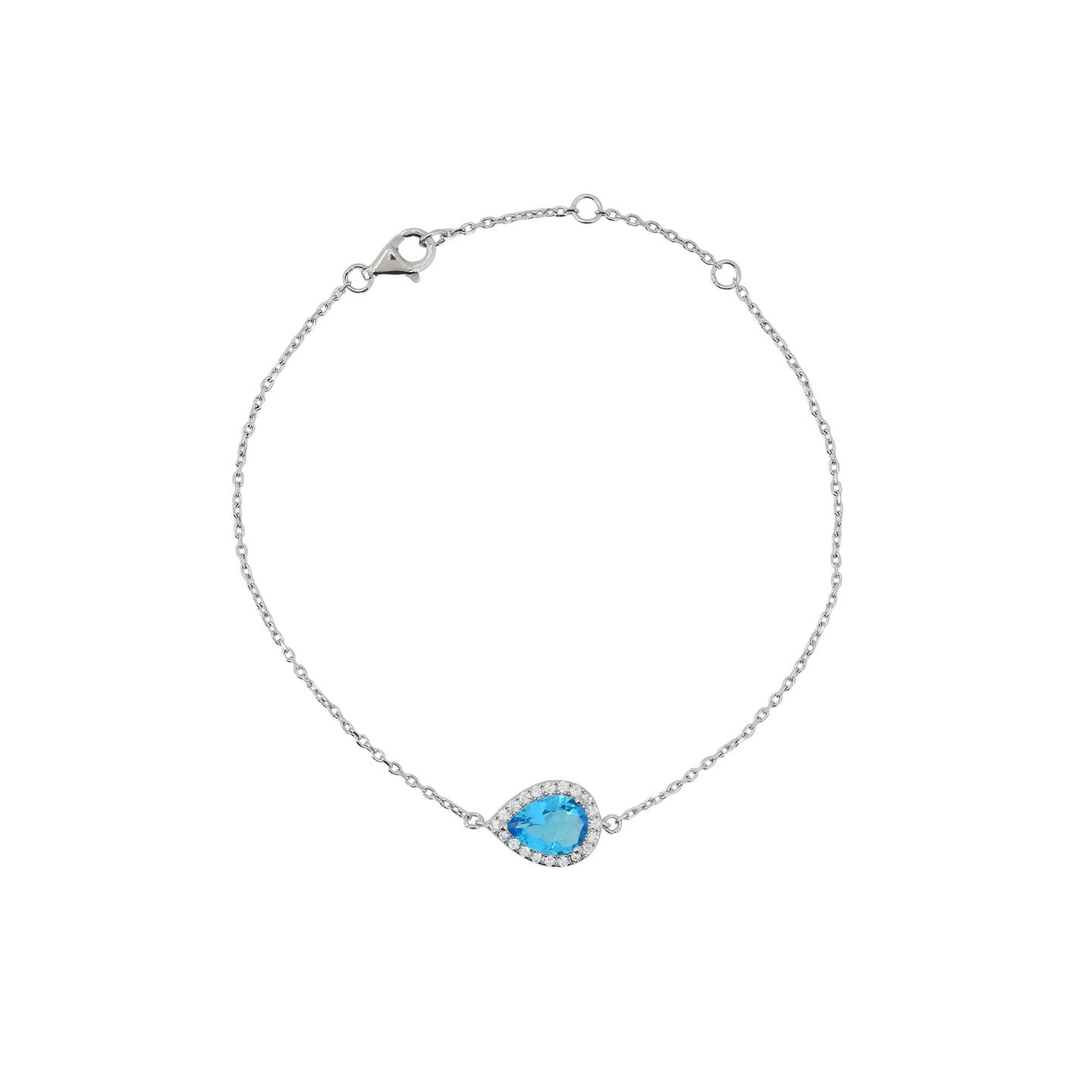 Bracelet Iris S925 ovale bleu