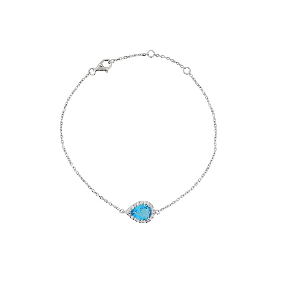 Bracelet Iris S925 ovale bleu