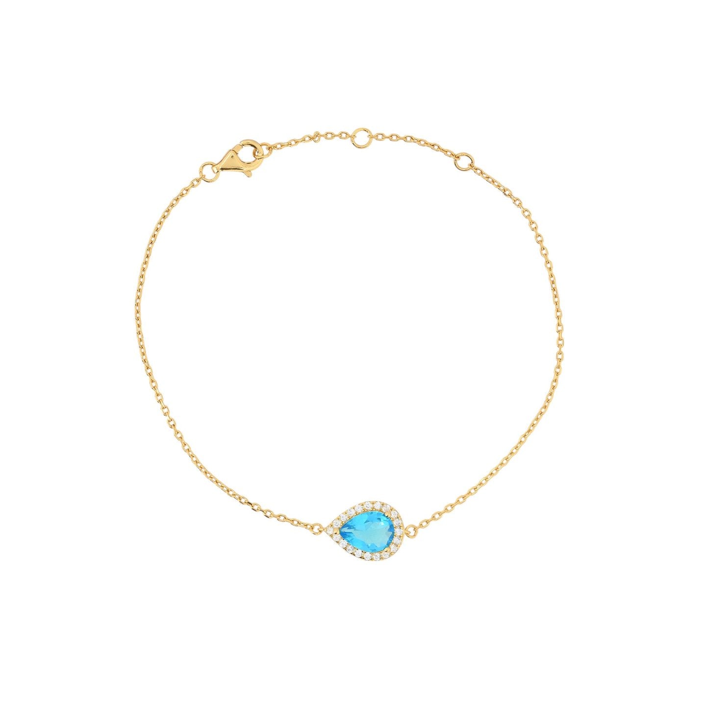 Bracelet Iris S925 ovale bleu