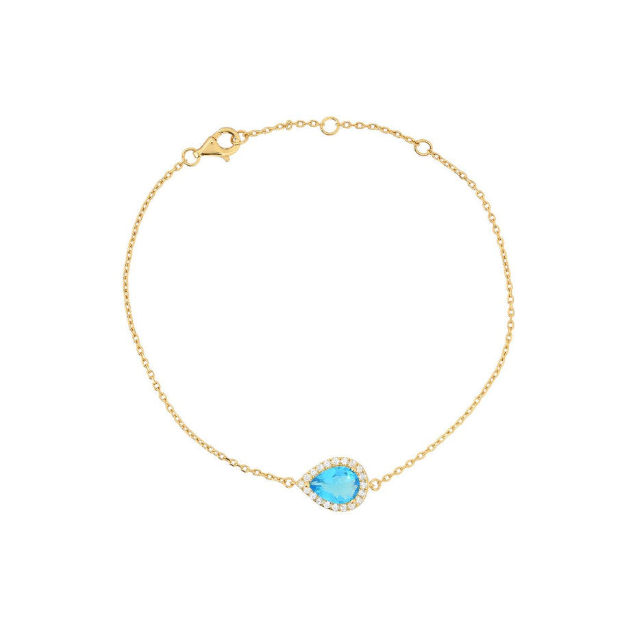 Bracelet Iris S925 ovale bleu