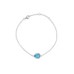 Bracelet Iris S925 ovale bleu