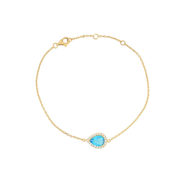 Bracelet Iris S925 ovale bleu