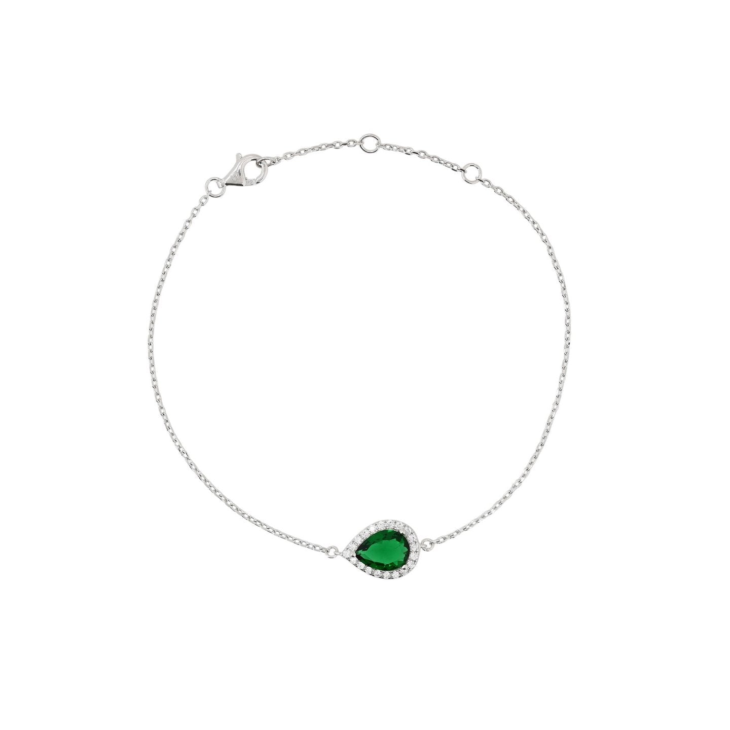 Bracelet Iris S925 ovale vert