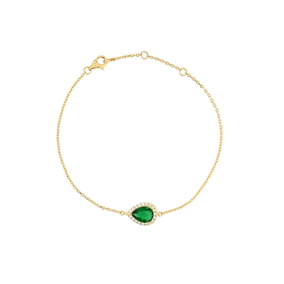 Bracelet Iris S925 ovale vert